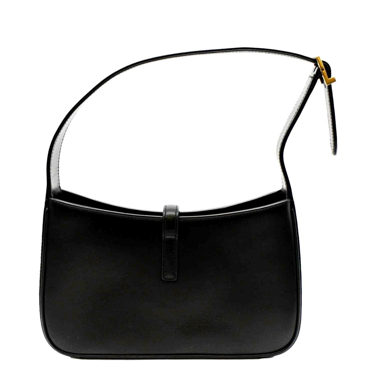 SAINT LAURENT Le 5 A 7 Leather Satchel Bag Black