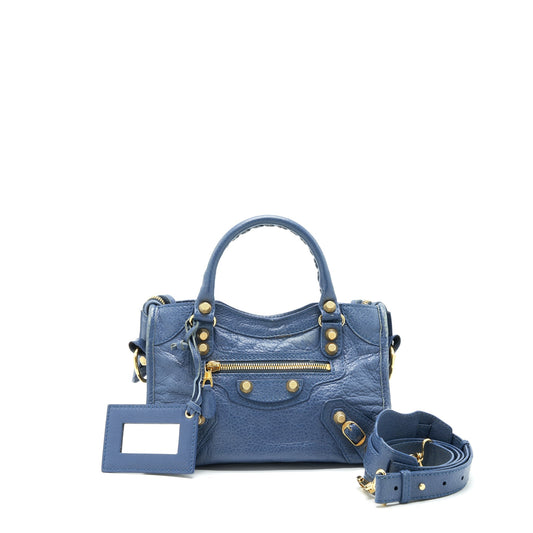 Balenciaga mini City Crossbody Purse blue