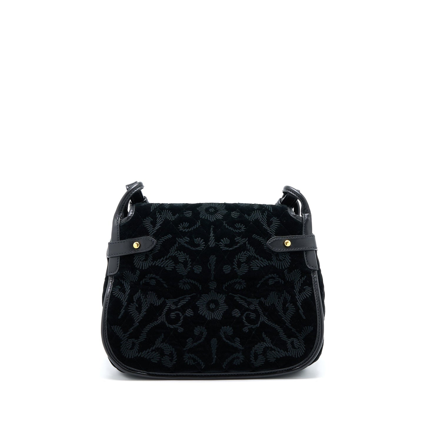 Prada Corsaire Hobo Bag Velvet/Leather Black GHW