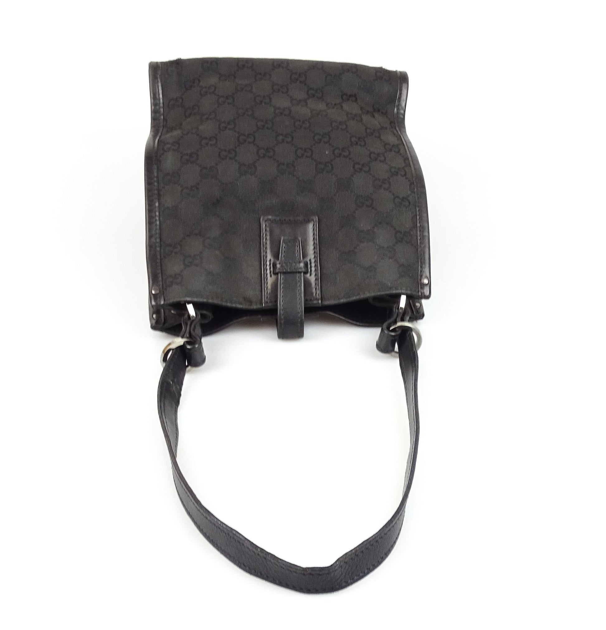 Gucci Black Leather Shoulder Bag Style 3