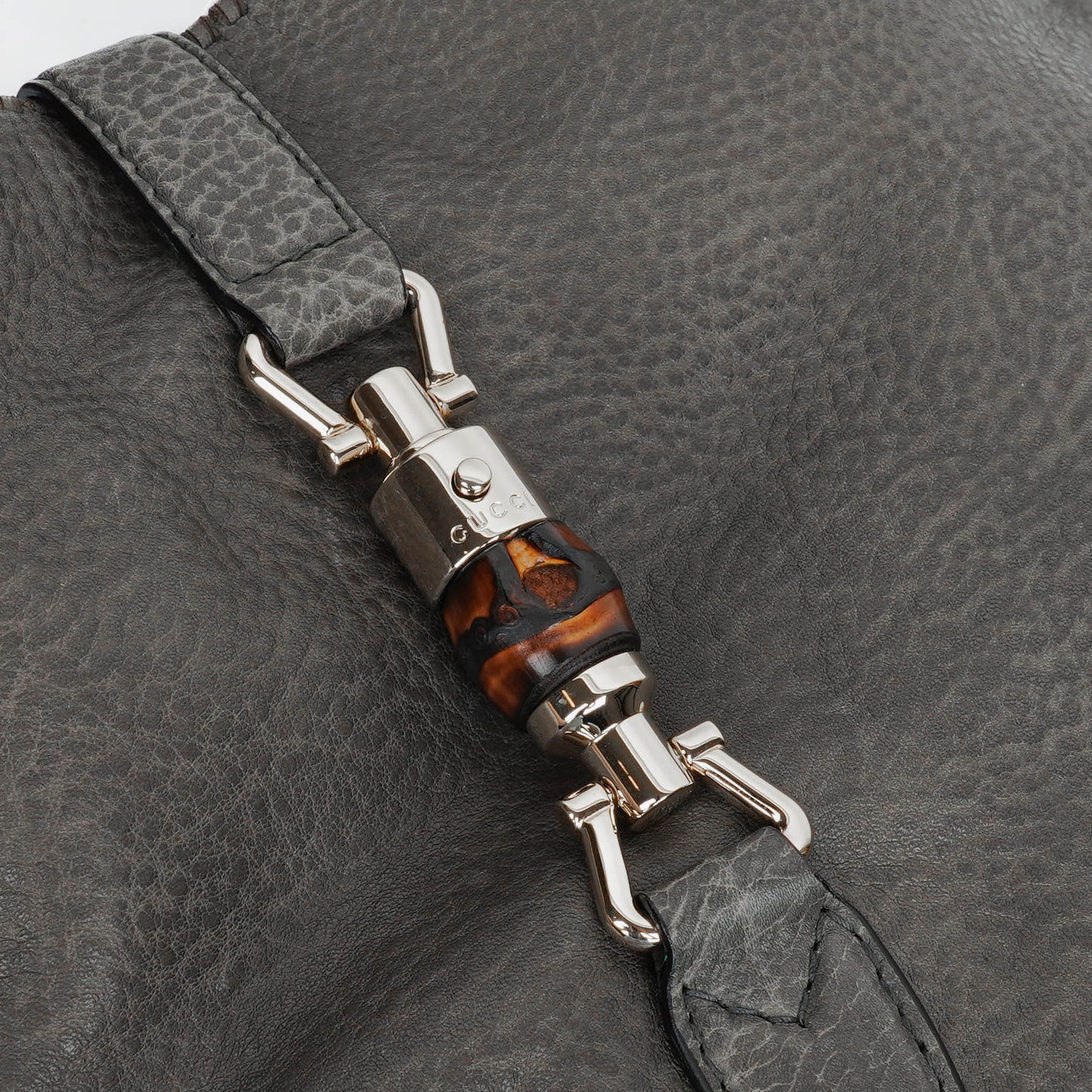 Gucci Grey Leather New Jackie Hobo Bag