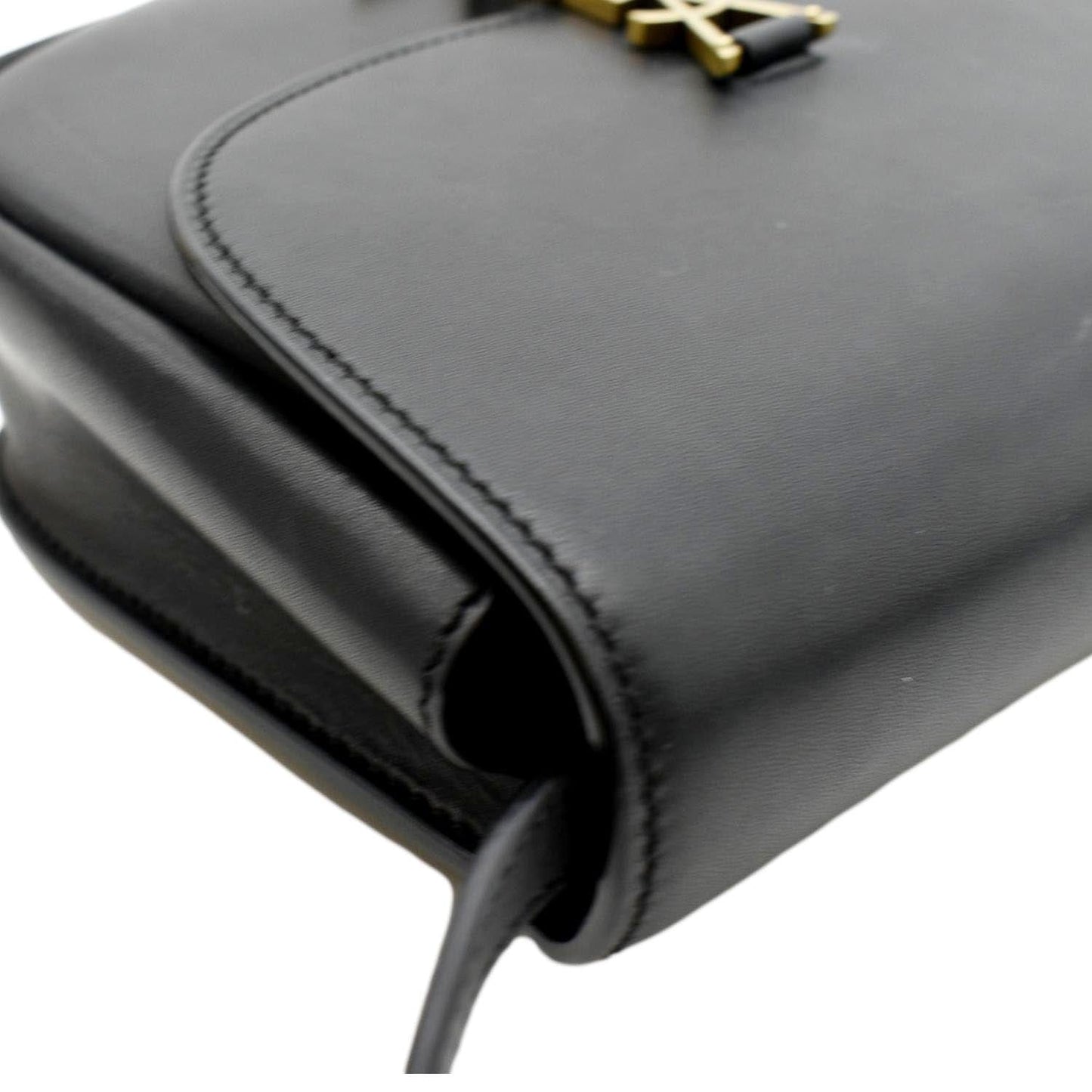 SAINT LAURENT Kaia Leather Crossbody Bag Black