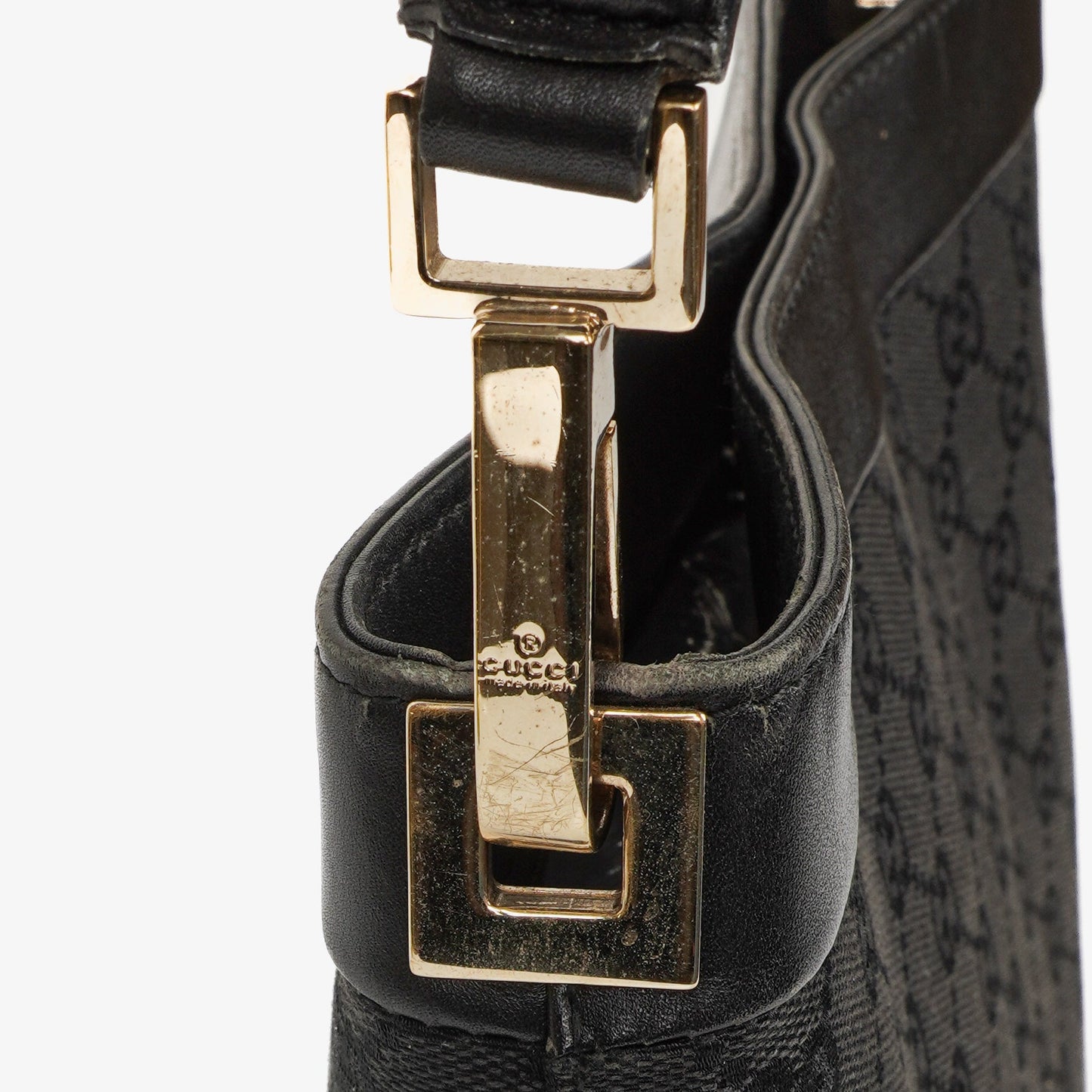 Gucci GG Canvas And Leather Shoulder Hobo Bag