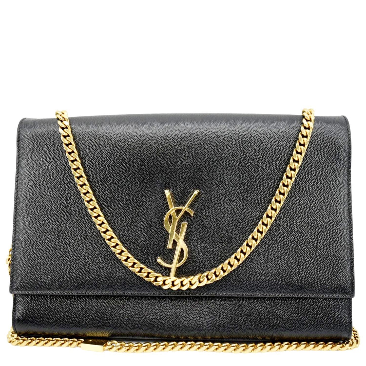 SAINT LAURENT Kate Leather Shoulder Bag Black