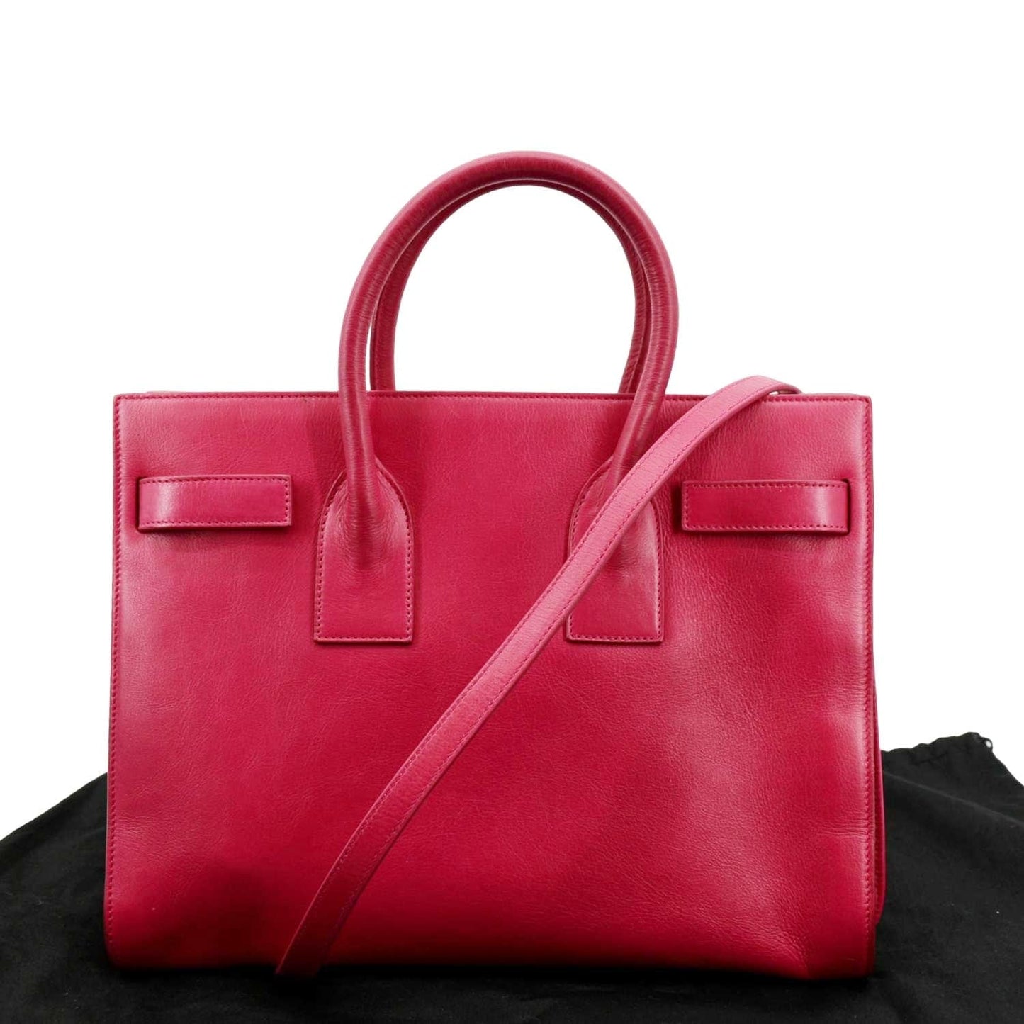 SAINT LAURENT Sac de Jour Leather Satchel Shoulder Bag Pink