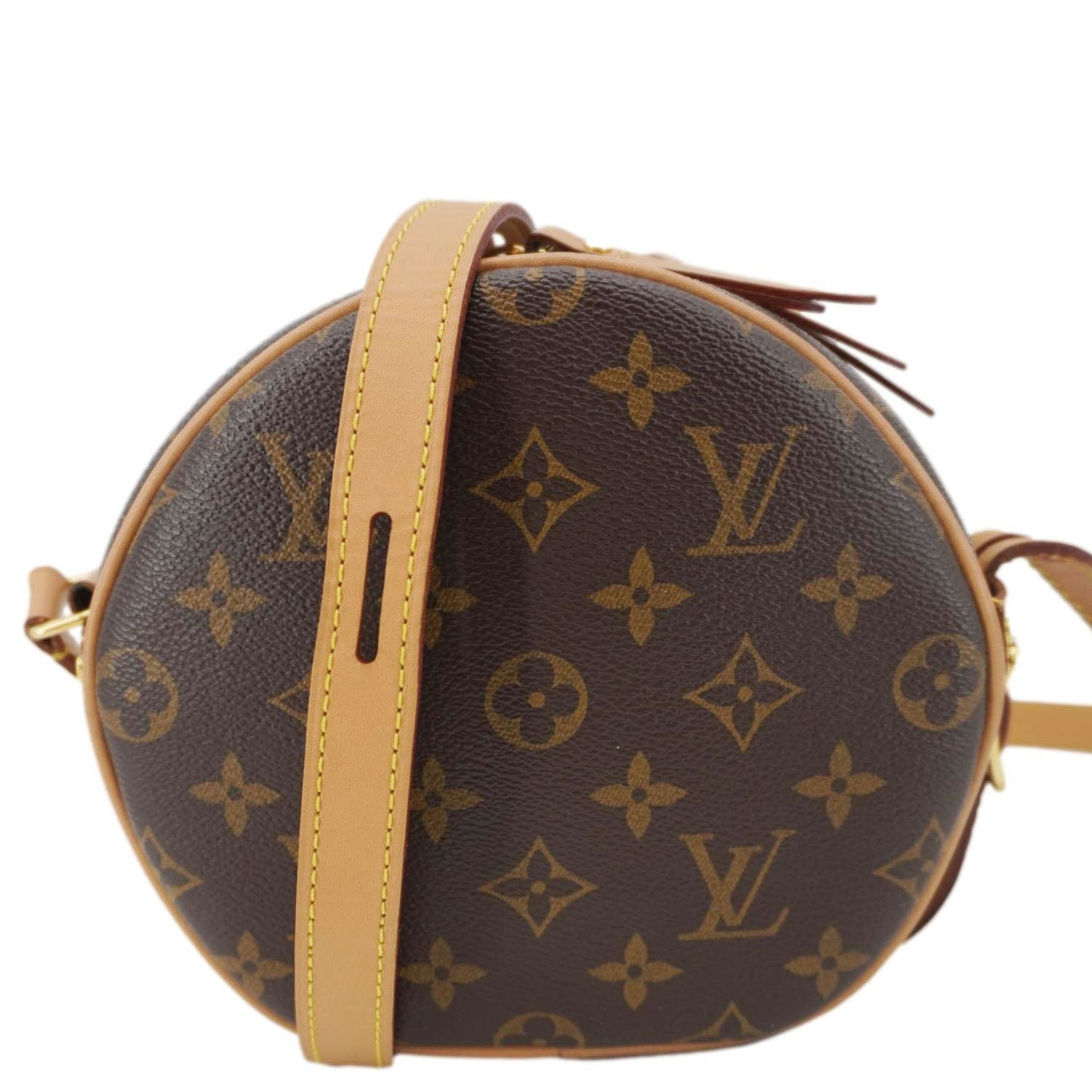 LOUIS VUITTON Petite Boite Chapeau Monogram Canvas Shoulder Bag Brown