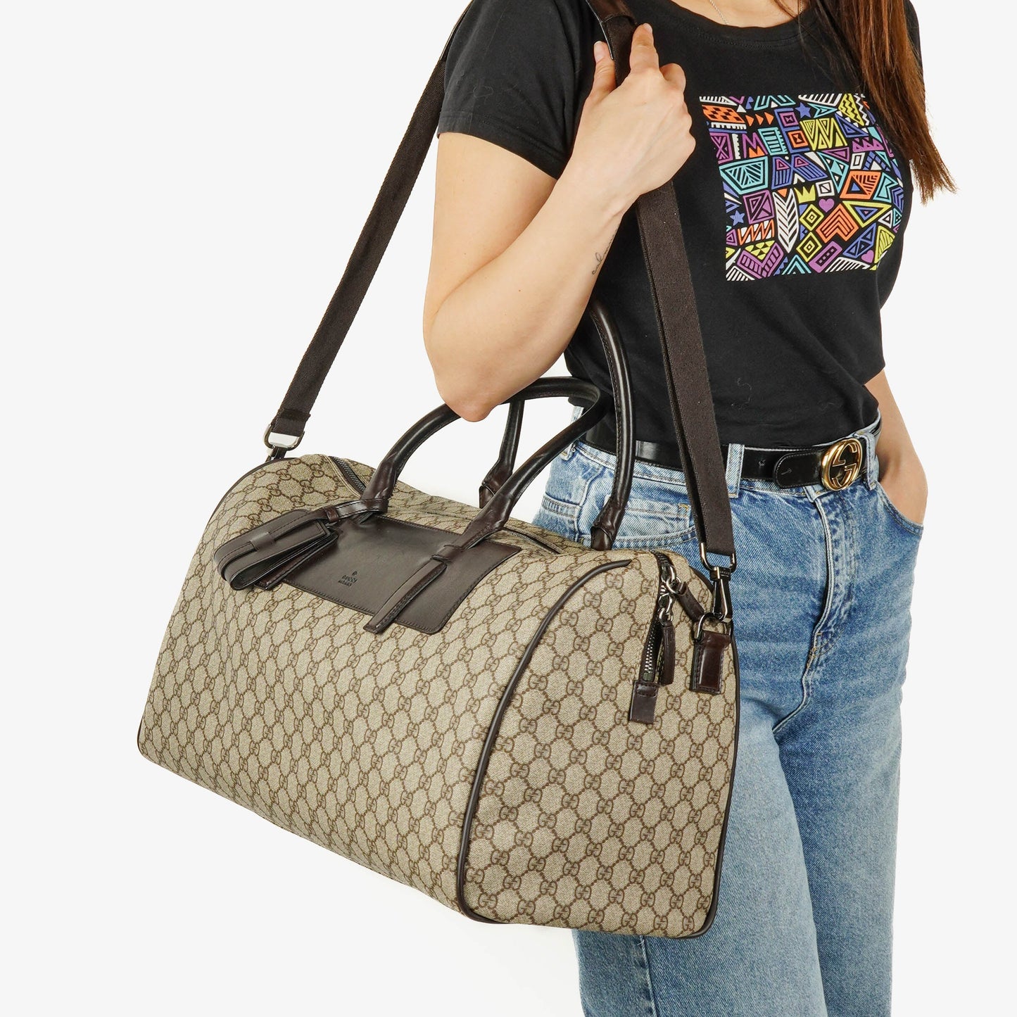 Gucci GG Supreme Canvas Travel Bag