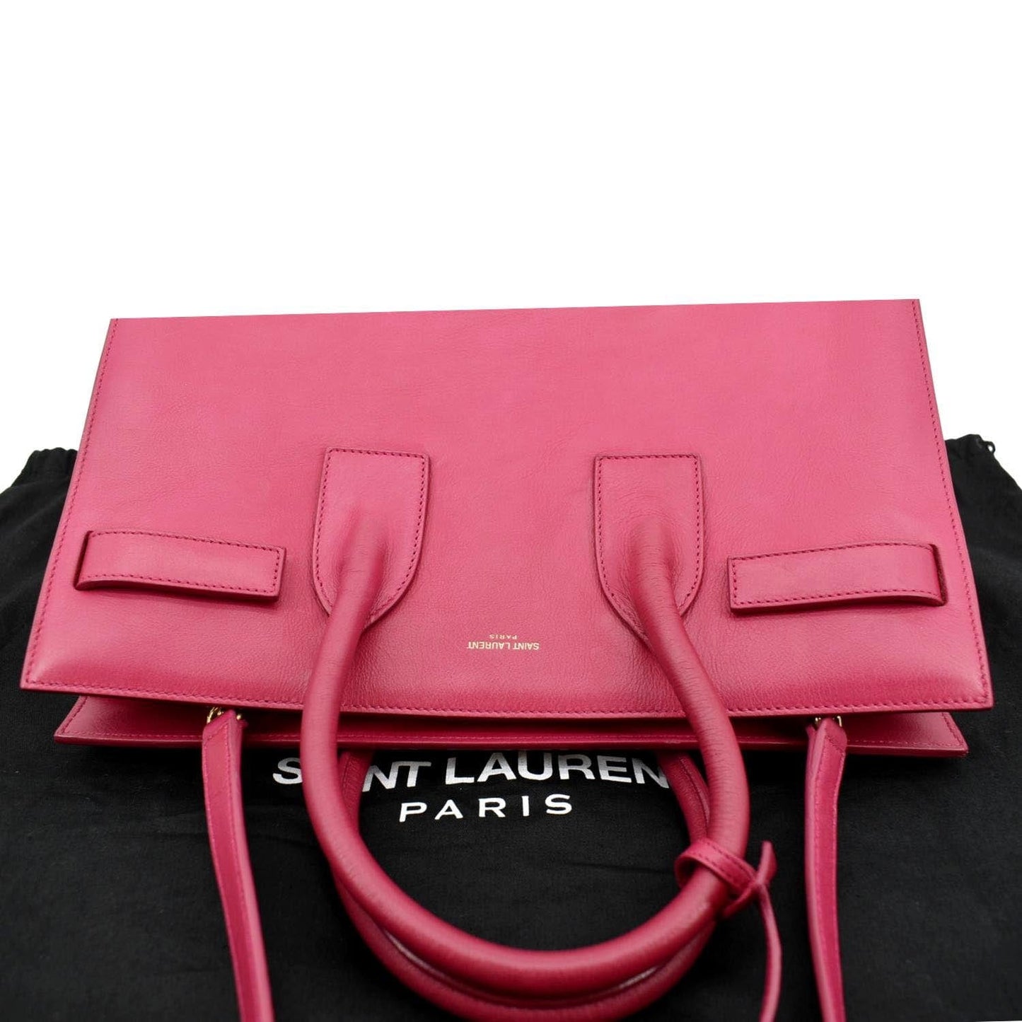 SAINT LAURENT Sac de Jour Leather Satchel Shoulder Bag Pink