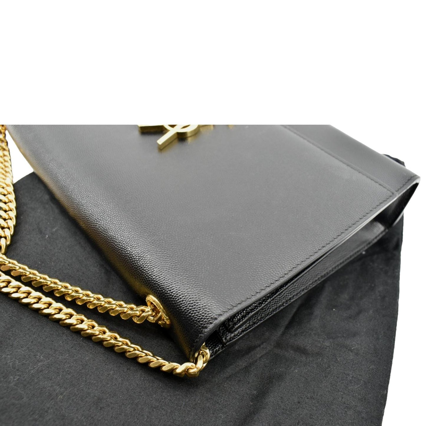 SAINT LAURENT Kate Leather Shoulder Bag Black