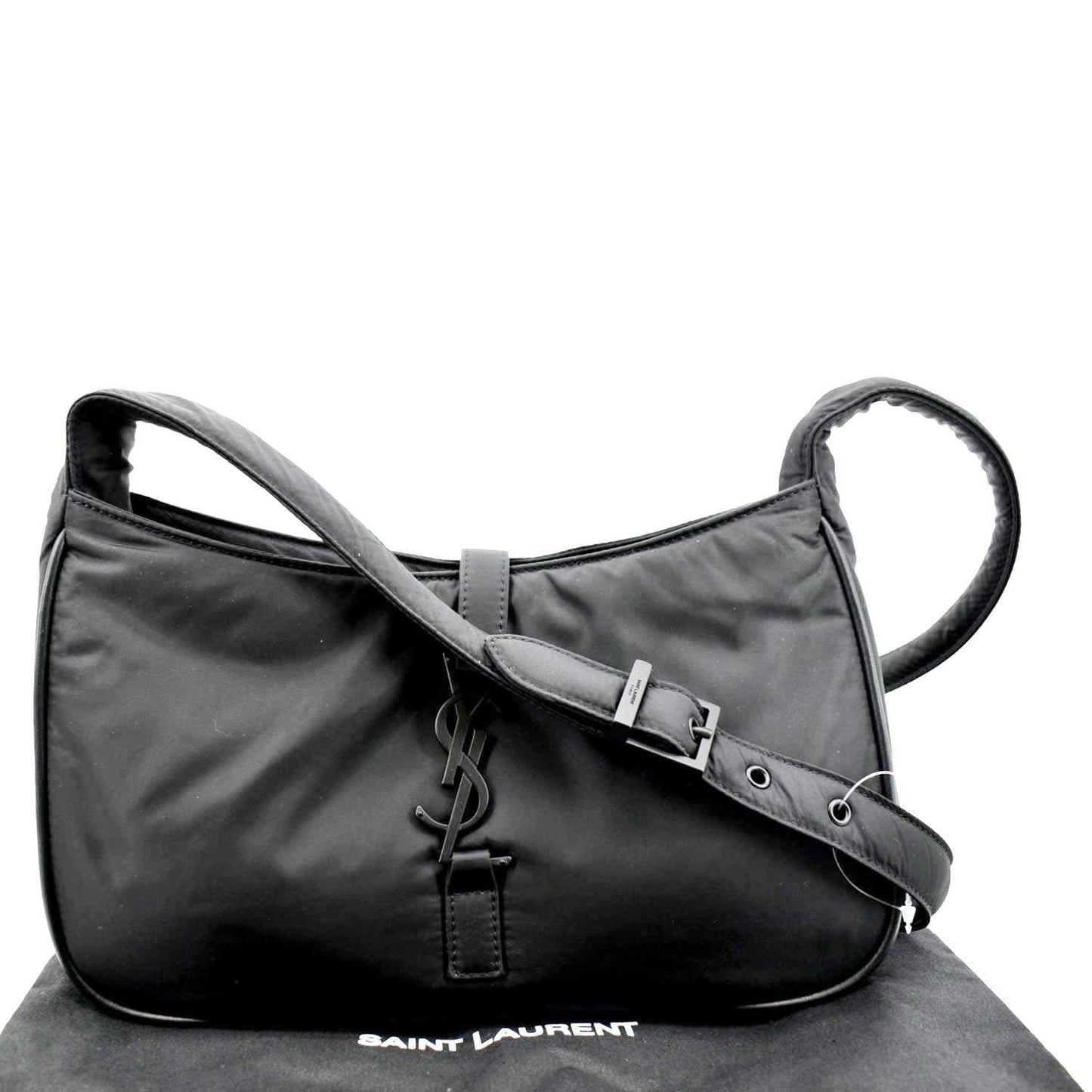 SAINT LAURENT Le 5 A 7 Re-Nylon Crossbody Bag Black