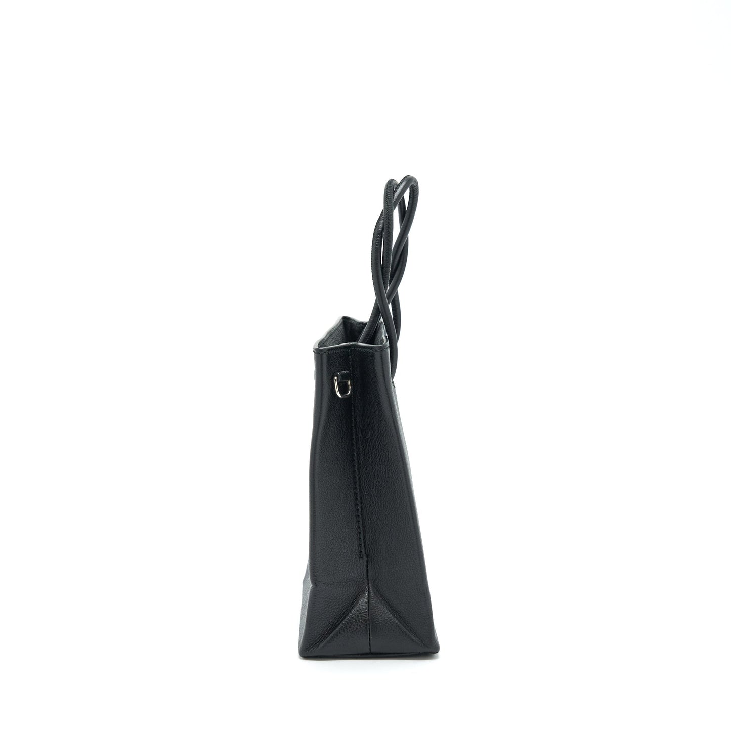 Balenciaga Top Handle Shopping Tote Purse Calfskin Black