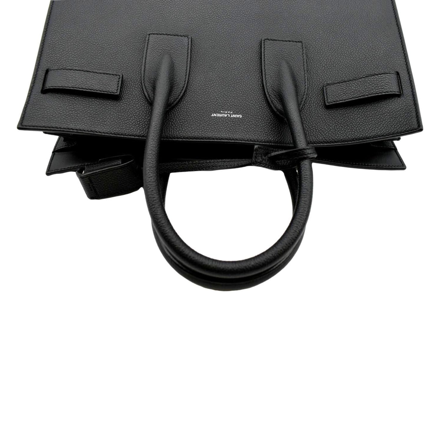 SAINT LAURENT Sac de Jour Leather Satchel Shoulder Bag Black