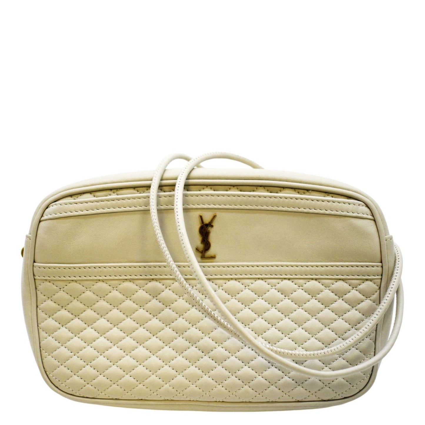 SAINT LAURENT Victoire Camera Shoulder Bag Creme