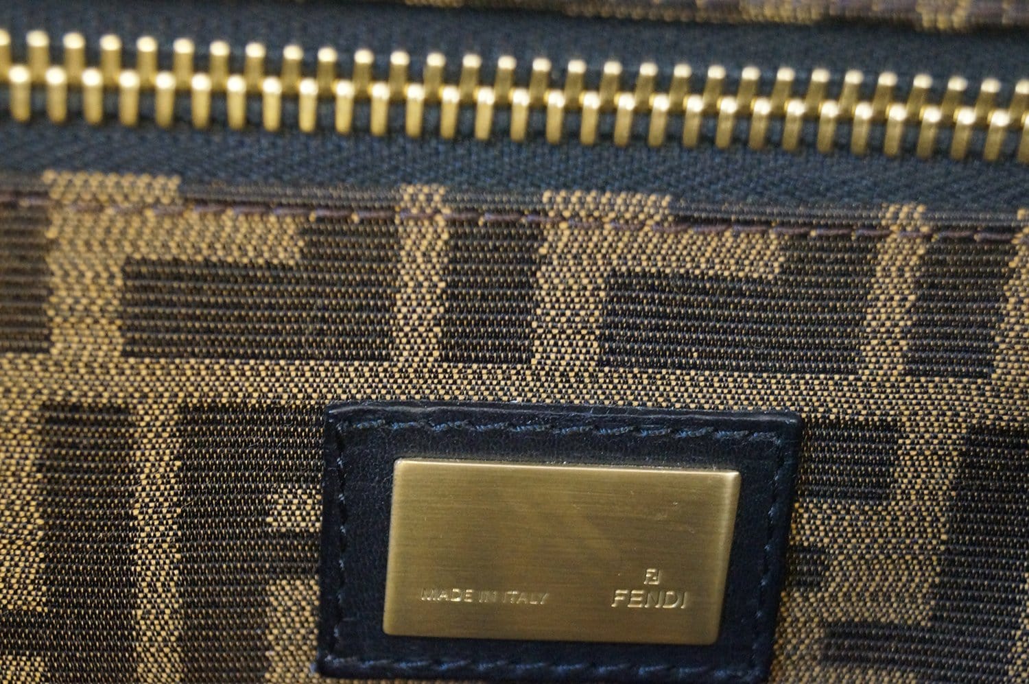 FENDI Brown Ombre Leather Peekaboo Large Satchel Bag