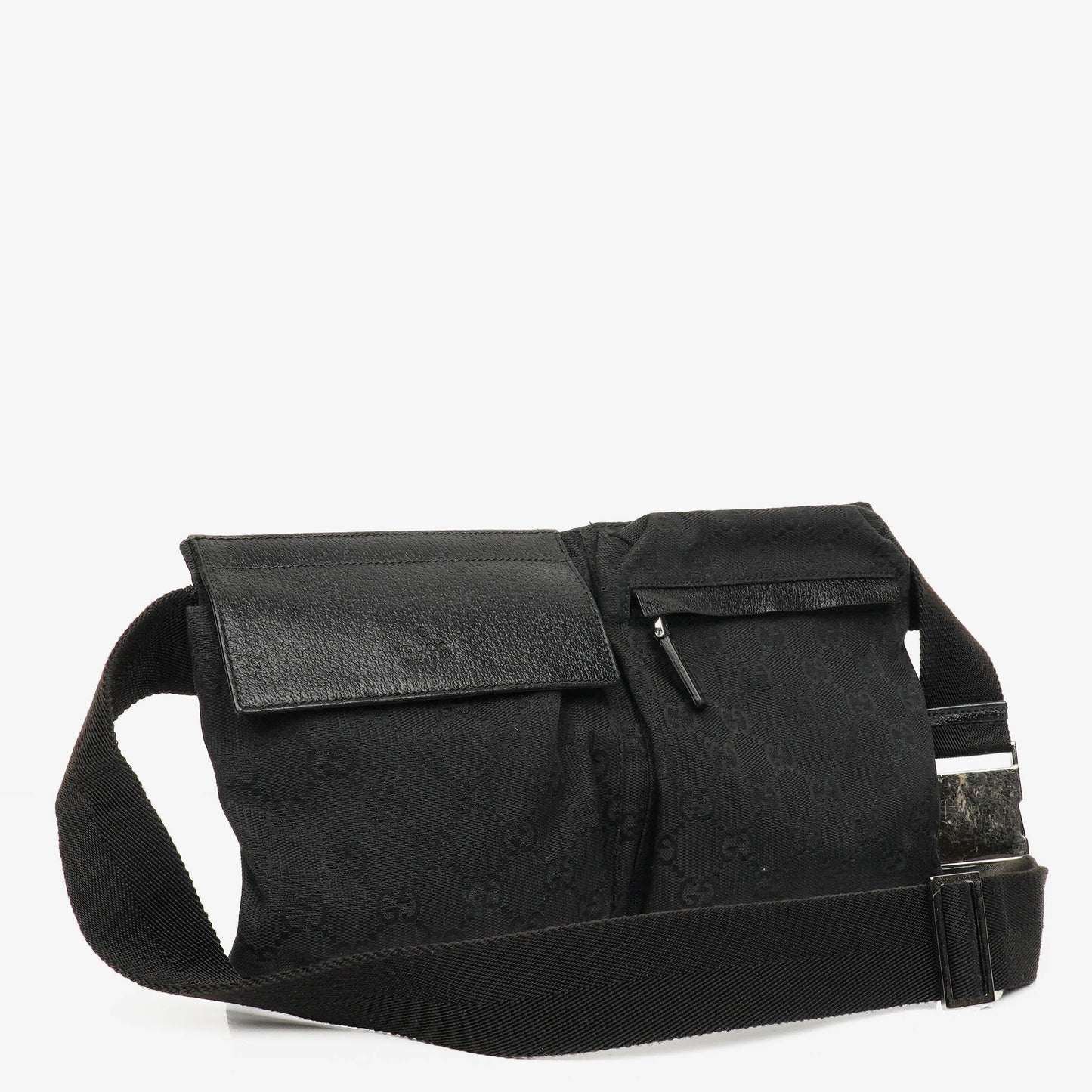 Gucci GG Black Monogram Canvas Belt Bag