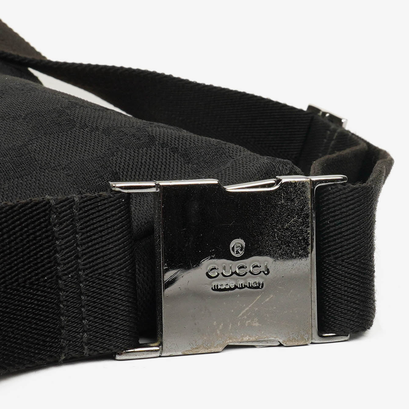 Gucci GG Black Monogram Canvas Belt Bag
