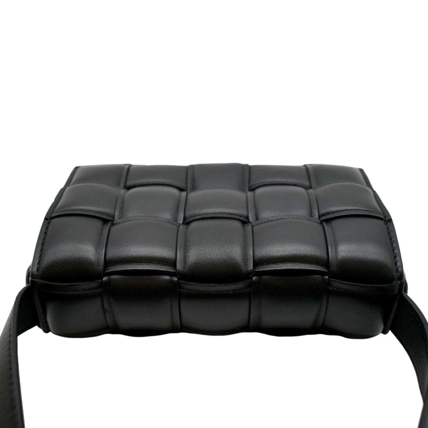 BOTTEGA VENETA Padded Cassette Leather Crossbody Bag Black