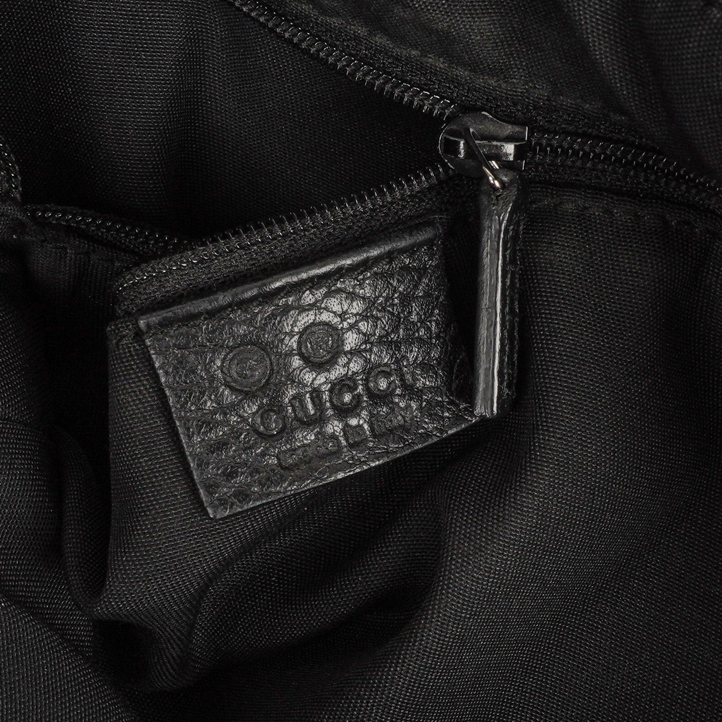 Gucci GG Canvas Charm Black Hobo Bag
