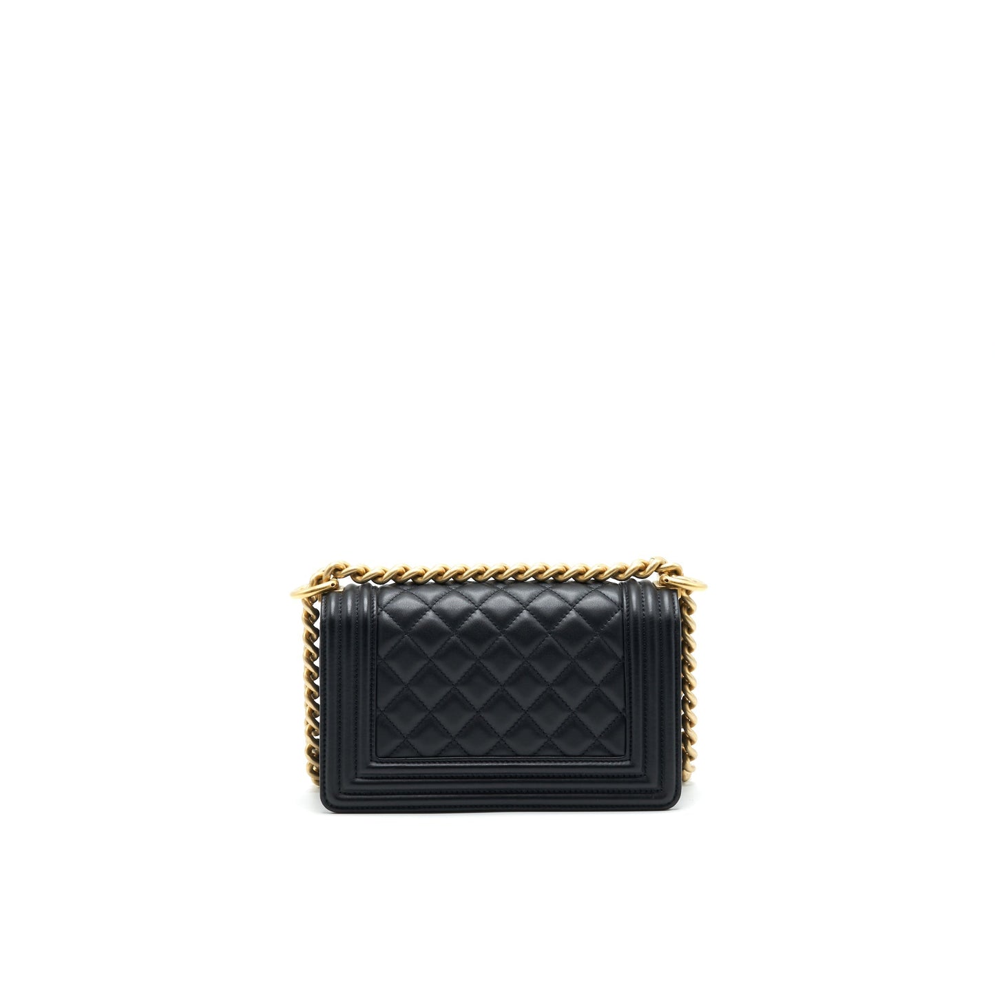 Chanel small boy Bag Calfskin Black with serial27