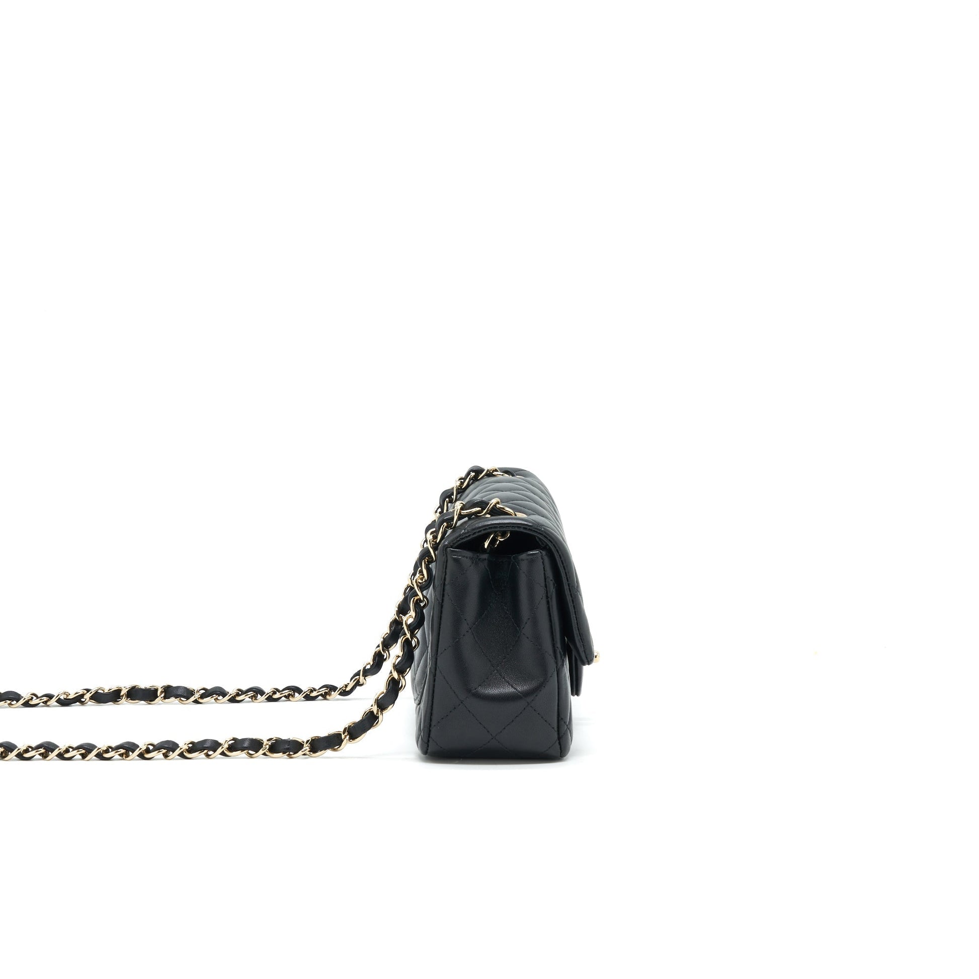 Chanel Mini Rectangular Flap Bag Black L Serial 30