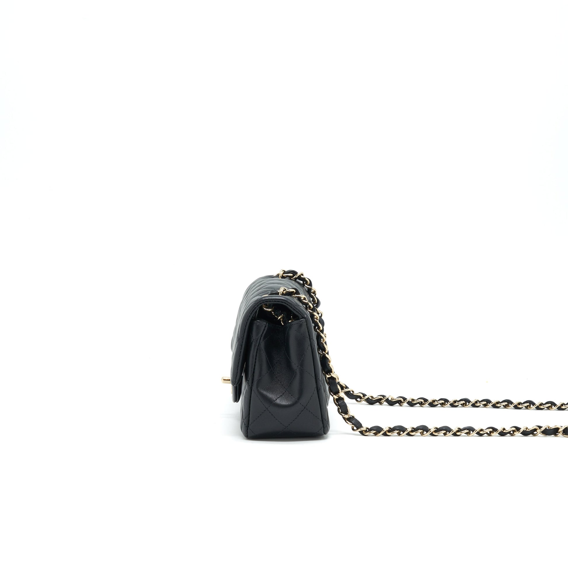 Chanel Mini Rectangular Flap Bag Black L Serial 30