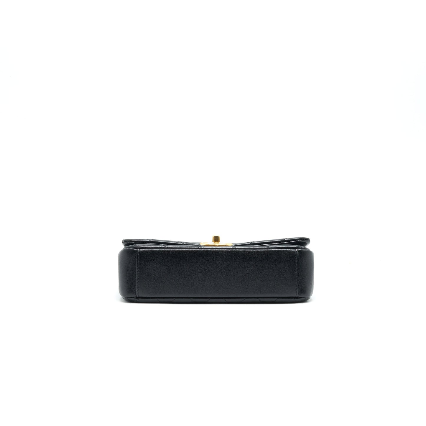 Chanel Shiny Lambskin Flap Bag Black