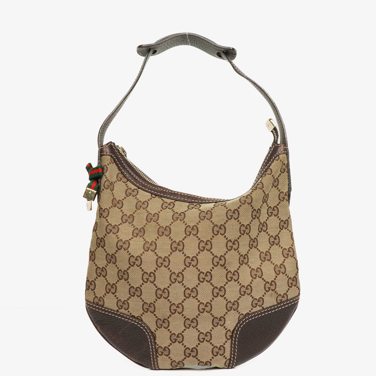 Gucci Beige And Ebony Monogram GG Canvas Small Princy Shoulder Bag