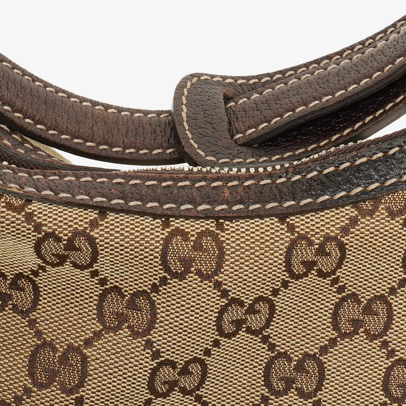 Gucci Beige And Ebony Monogram GG Canvas Small Princy Shoulder Bag