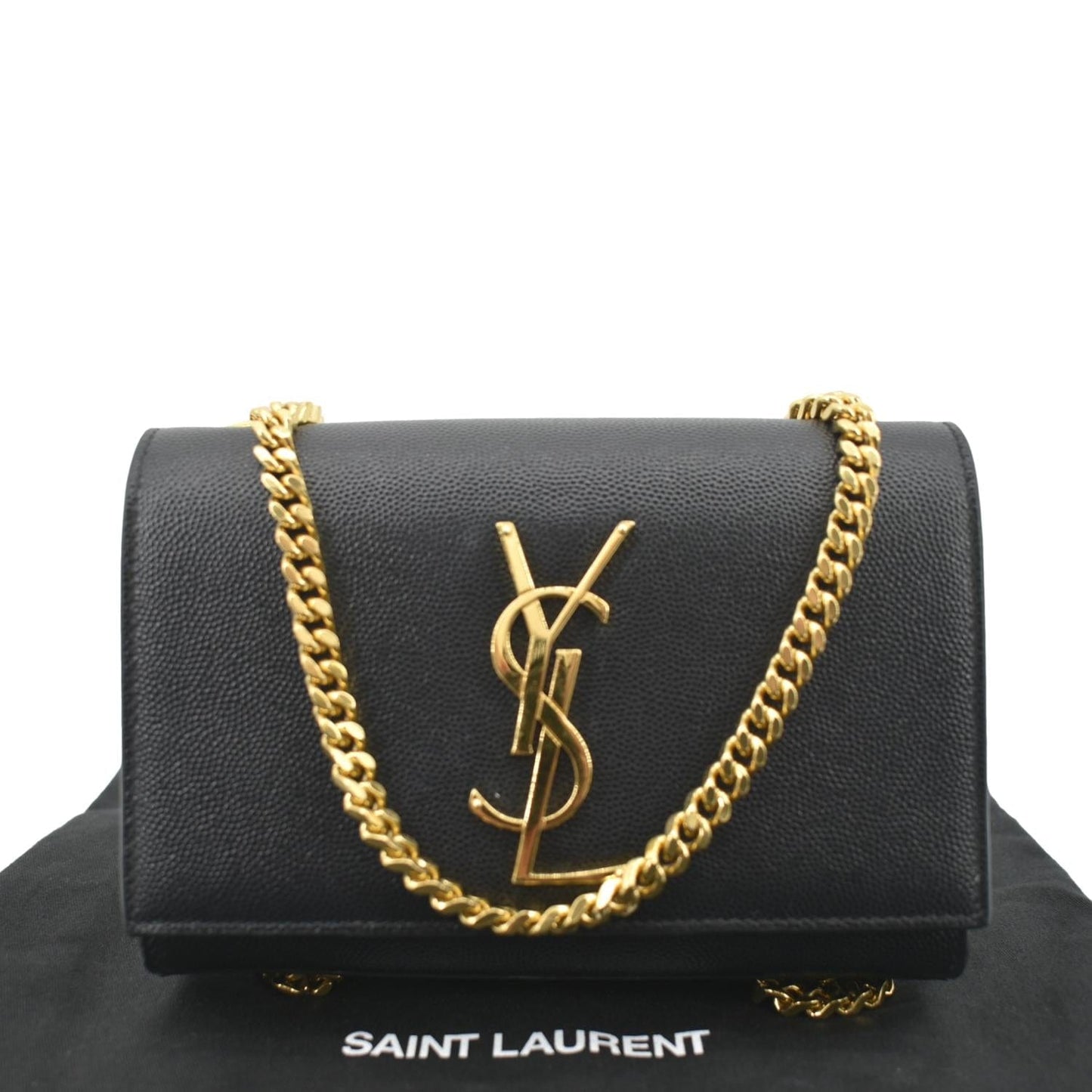 SAINT LAURENT Kate Leather Shoulder Bag Black