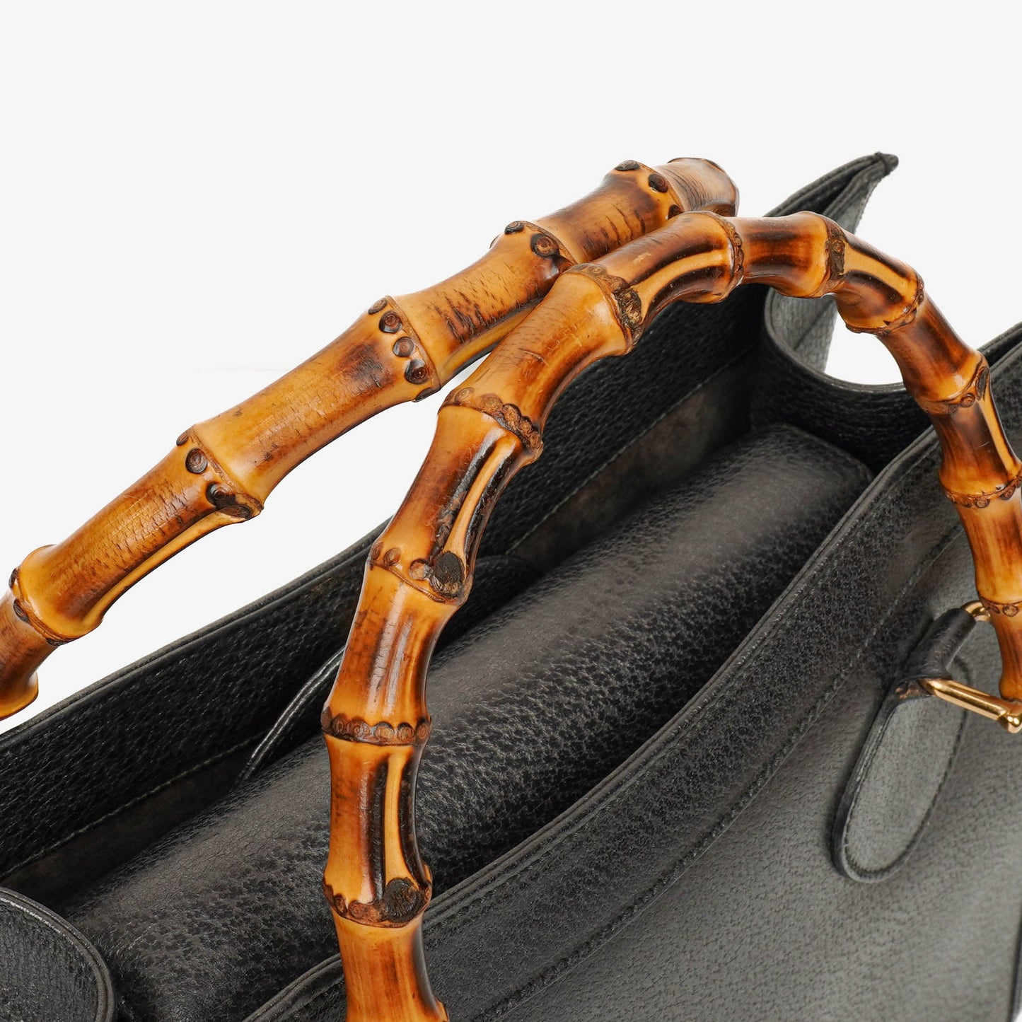Gucci Vintage Diana Leather Bamboo Tote