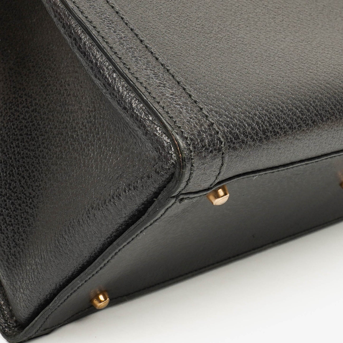 Gucci Vintage Diana Leather Bamboo Tote