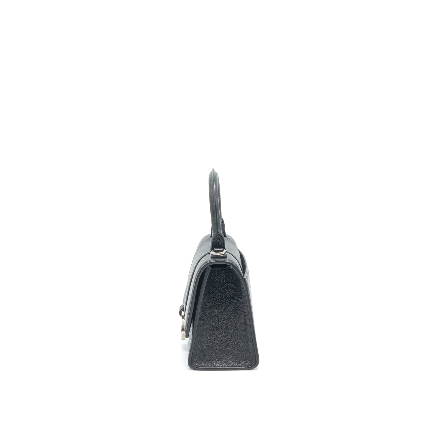 Balenciaga Hourglass Grained Calfskin Black