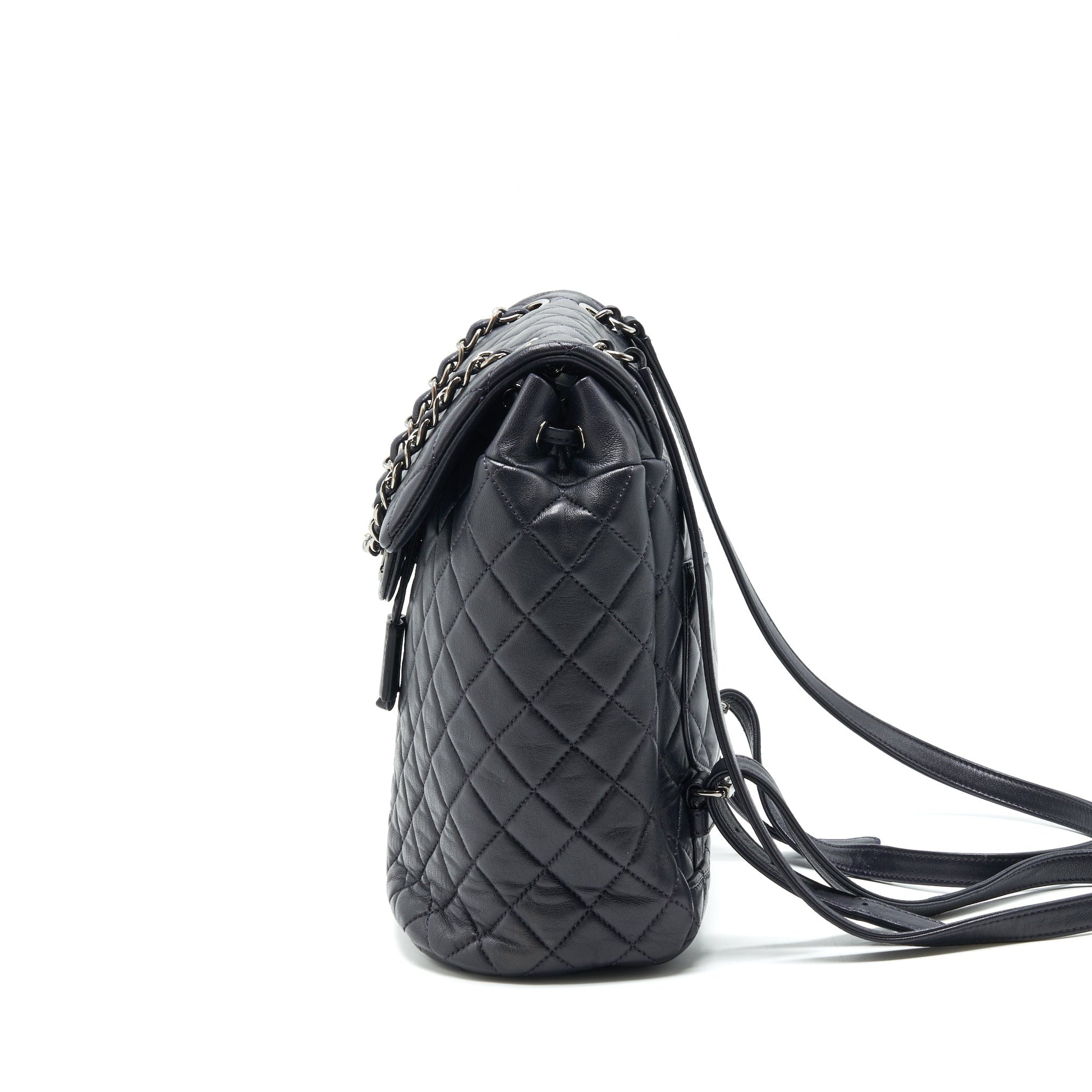 Chanel Quilted Urban Spirit Backpack Lambskin Black