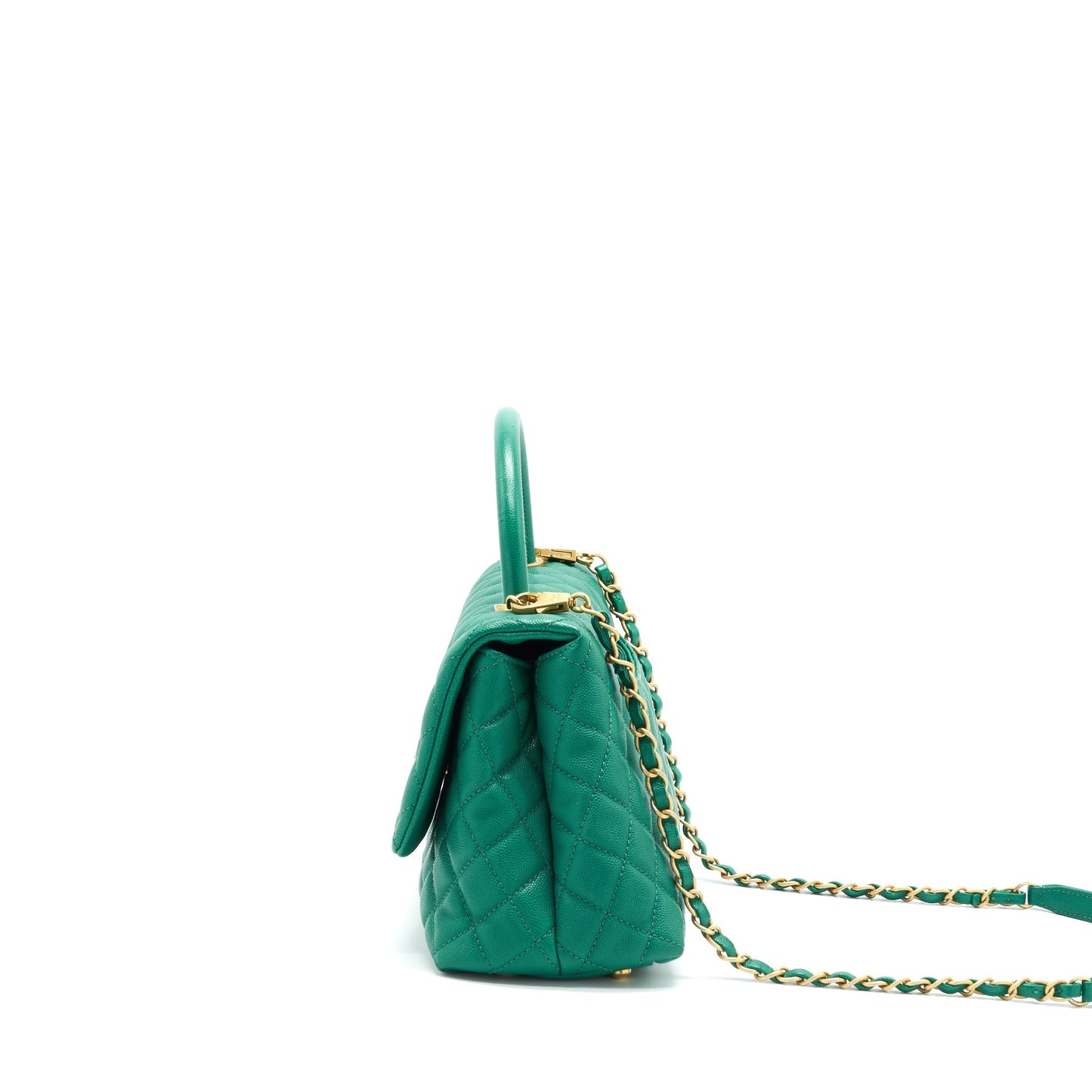 Chanel Cocohandle Flap Bag Medium Green with