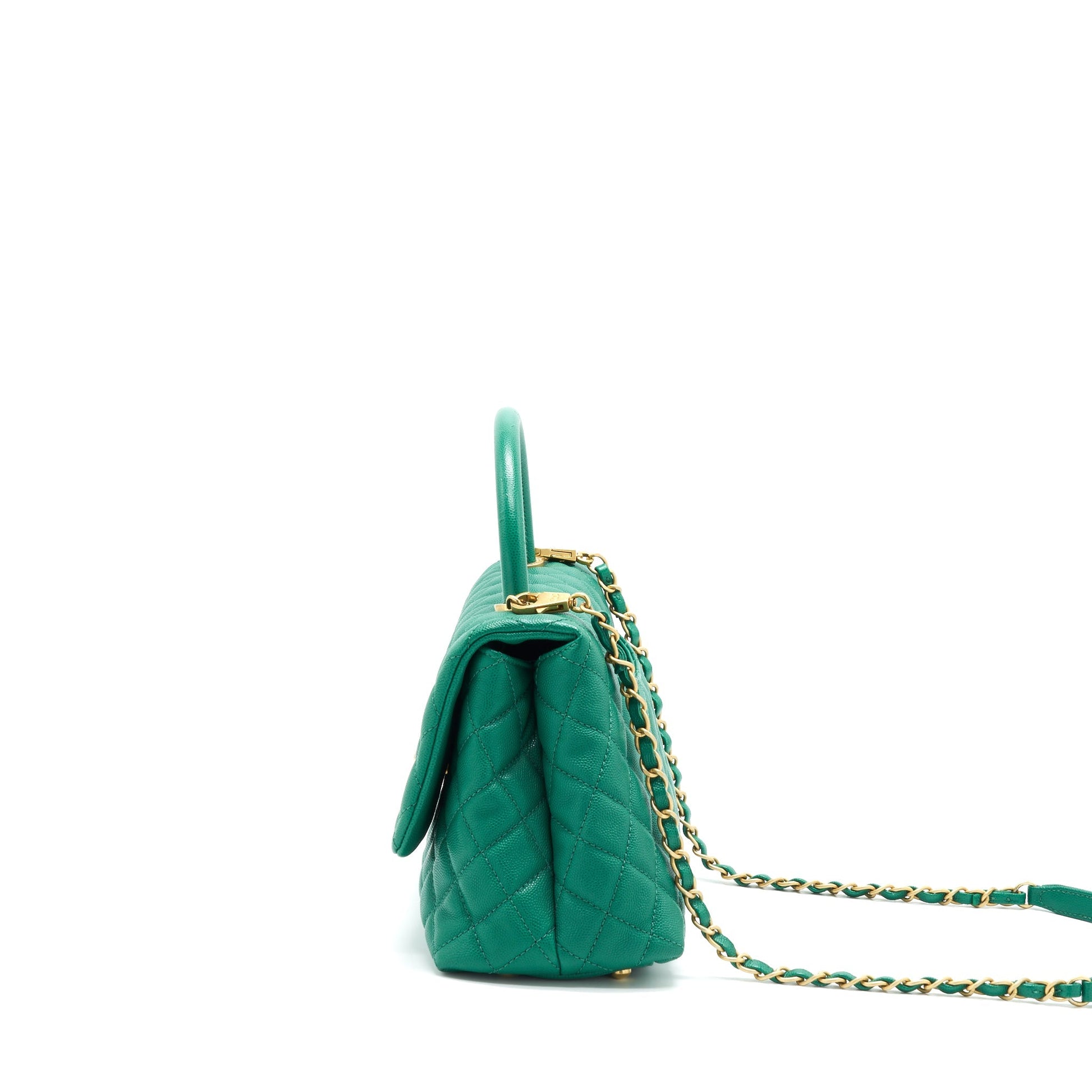 Chanel Cocohandle Flap Bag Medium Green with