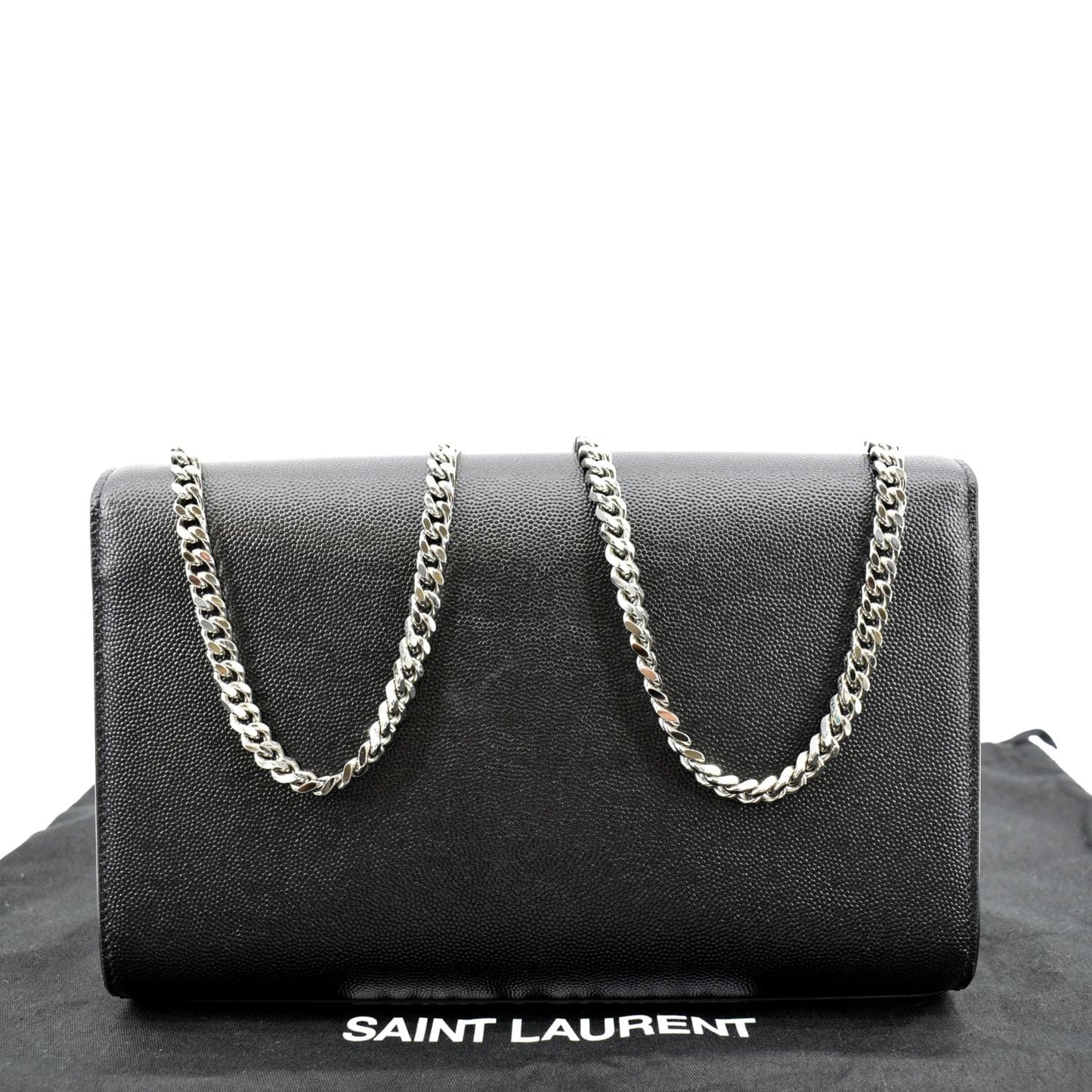 SAINT LAURENT Kate Medium Grain De Poudre Leather Crossbody Bag Black