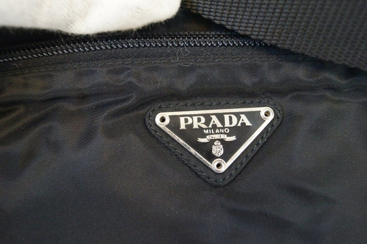 Prada Nylon Black Tote Shoulder Bag