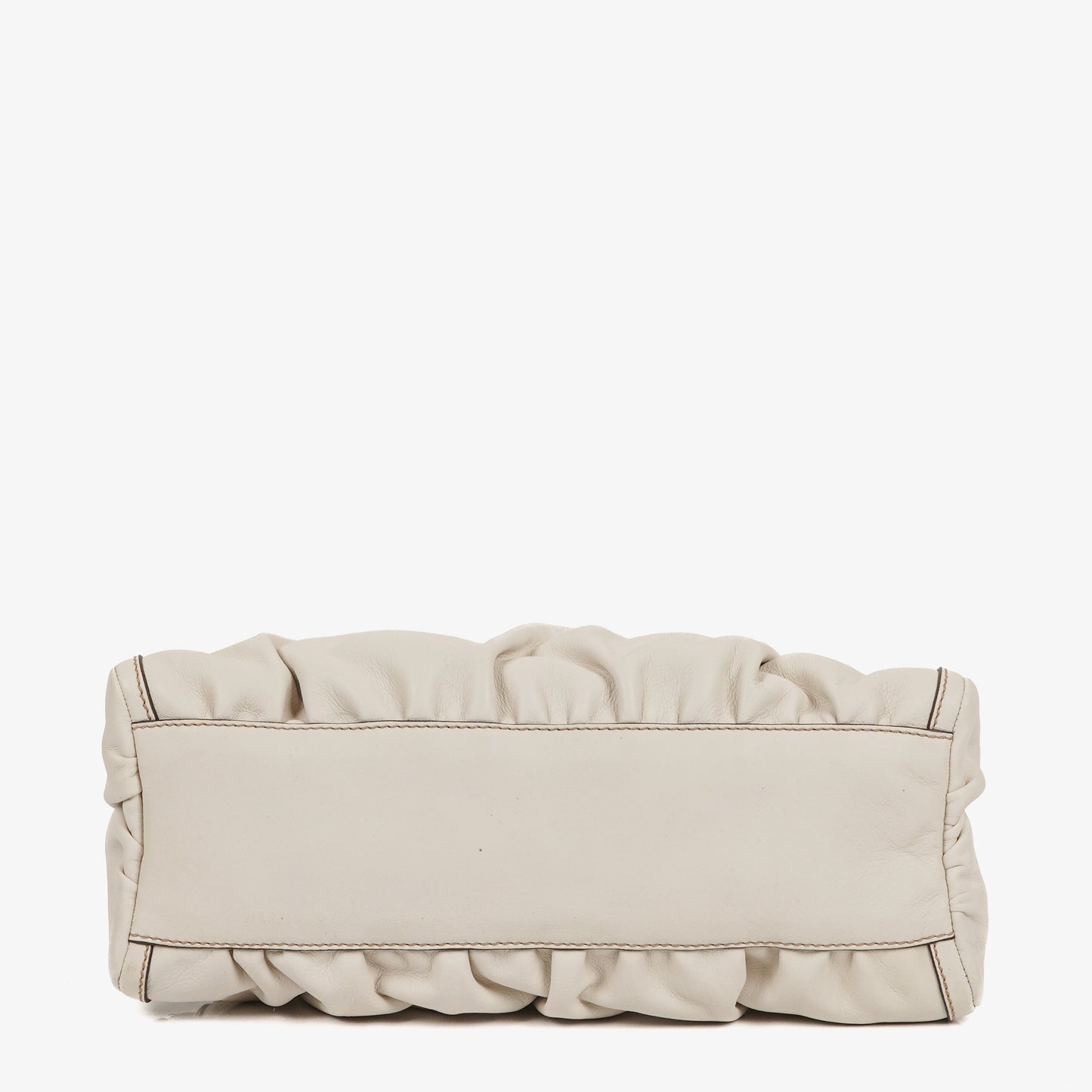 Gucci GG White Leather Abbey D-Ring Bag