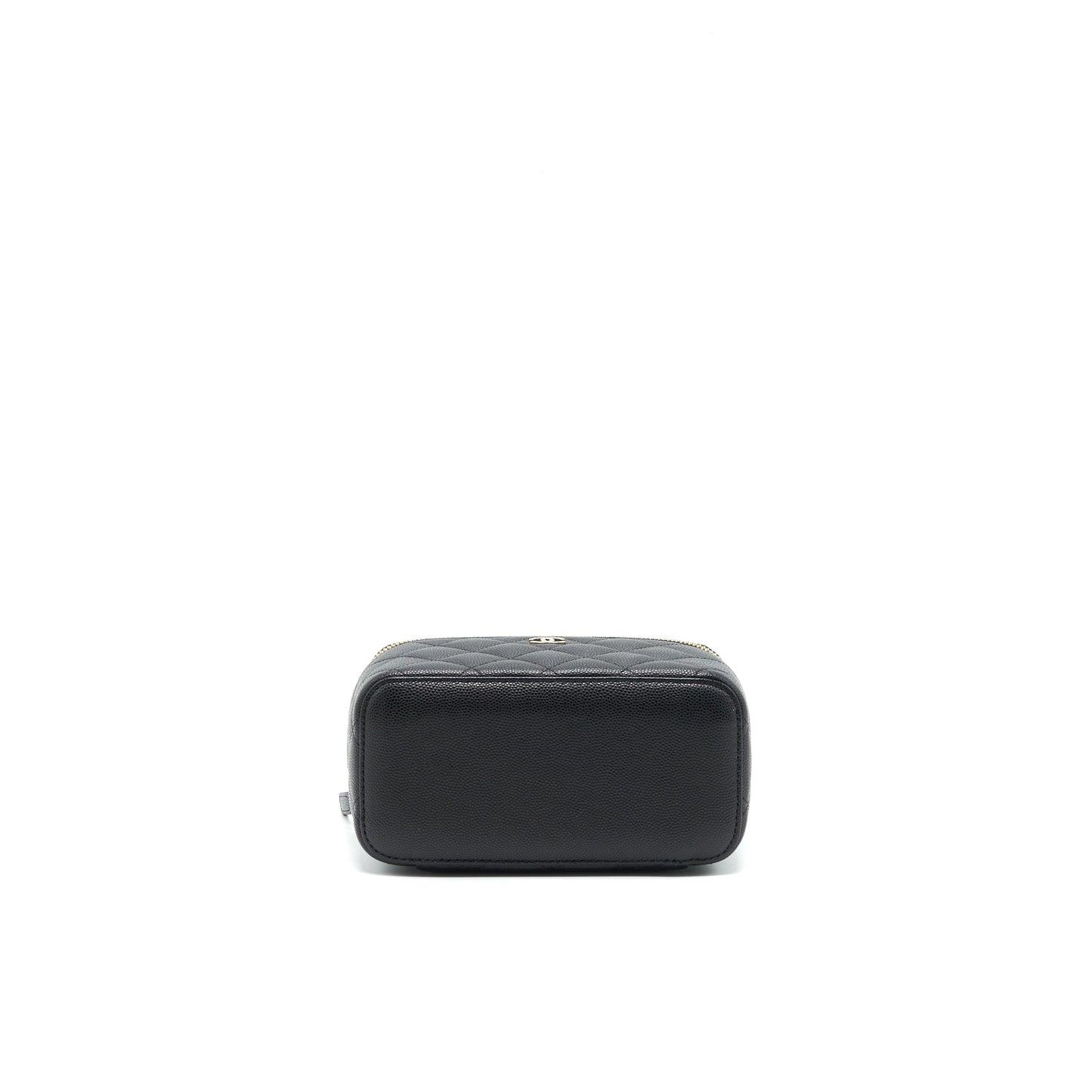 Chanel Caviar Long Vanity With Chain Caviar Black L