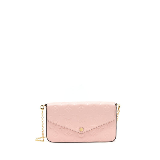 Louis Vuitton Felicie Pochette Monogram empreinte Rose poudre