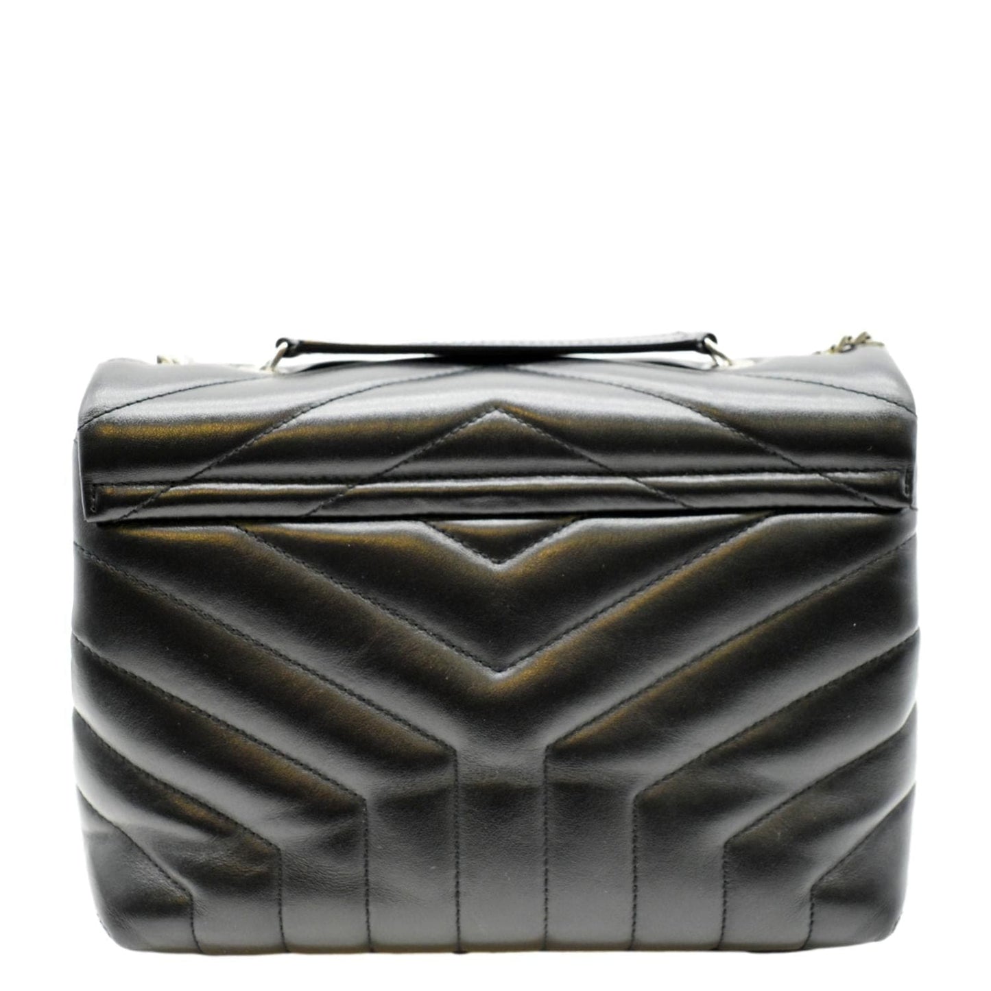 SAINT LAURENT Loulou Small Matelasse Leather Chain Shoulder Bag Black