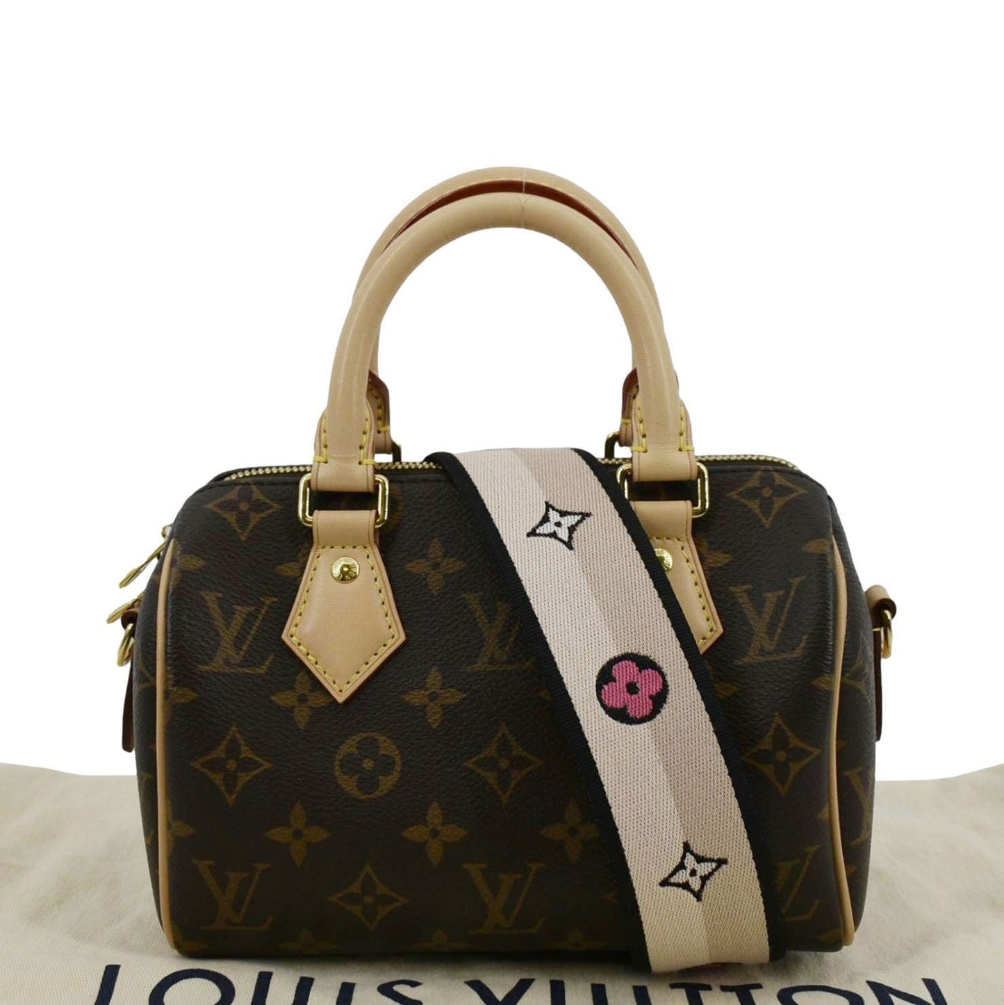 LOUIS VUITTON 20 Bandouliere Monogram Canvas Satchel Bag Brown