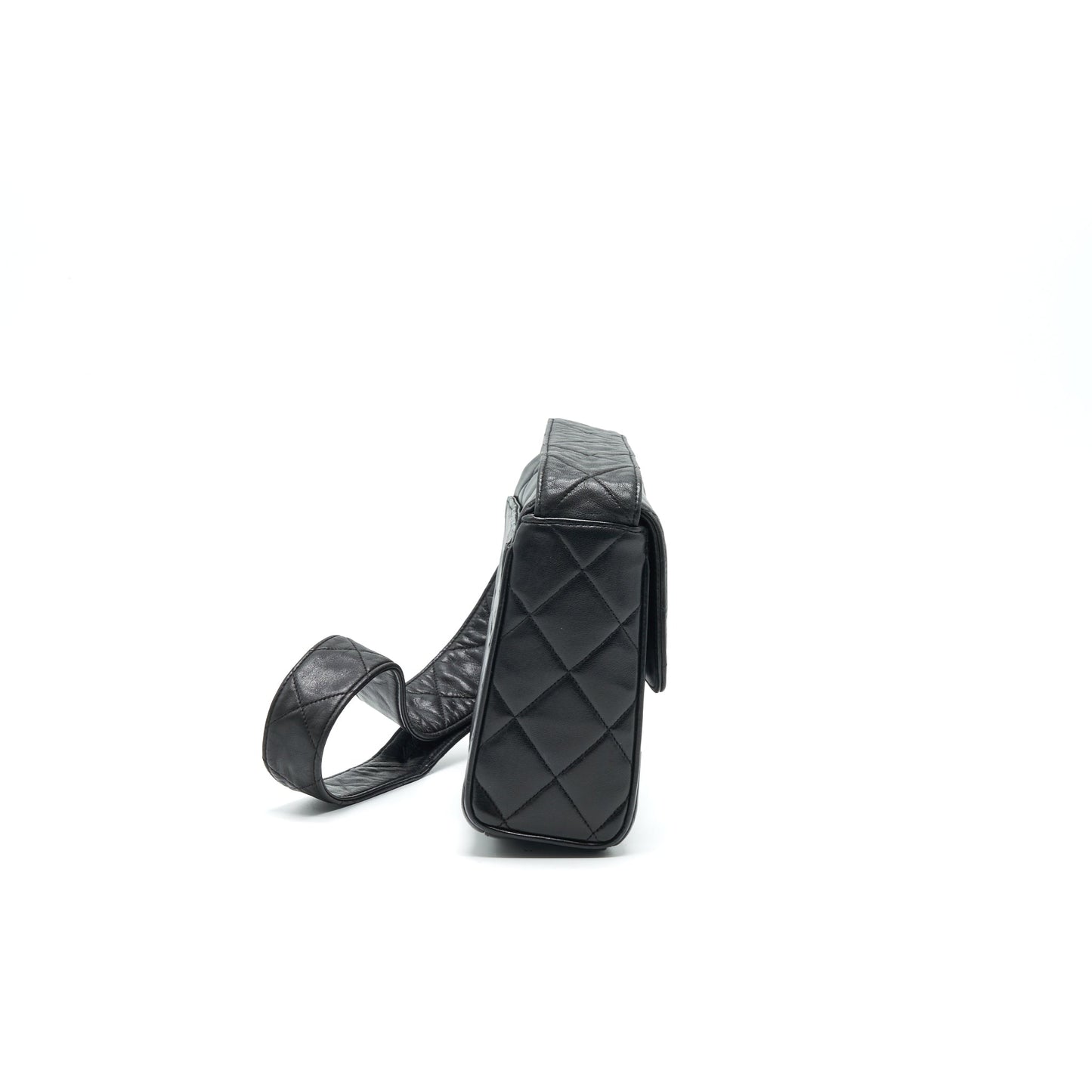 Chanel CC Logo Flap Bag with Strap So black