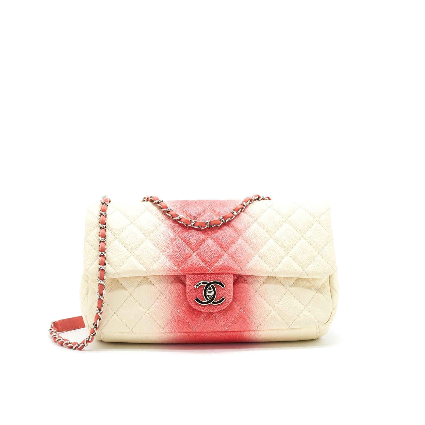 CHANEL Multi Color Caviar Large Flap Bag with
