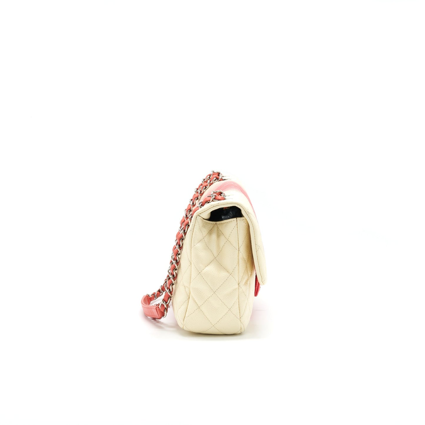 CHANEL Multi Color Caviar Large Flap Bag with
