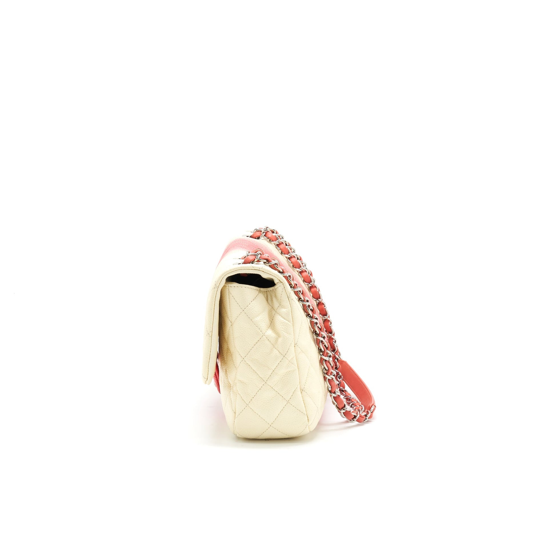 CHANEL Multi Color Caviar Large Flap Bag with