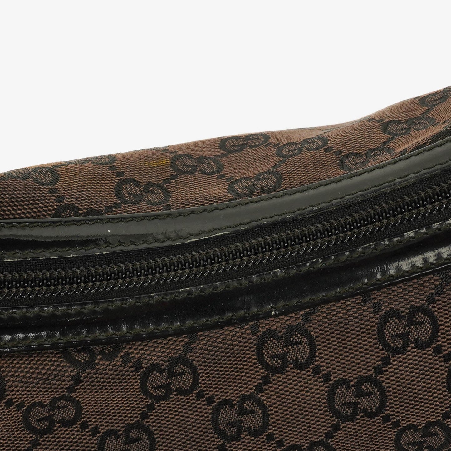 Gucci Monogram Canvas And Patent Leather Hobo Shoulder Bag