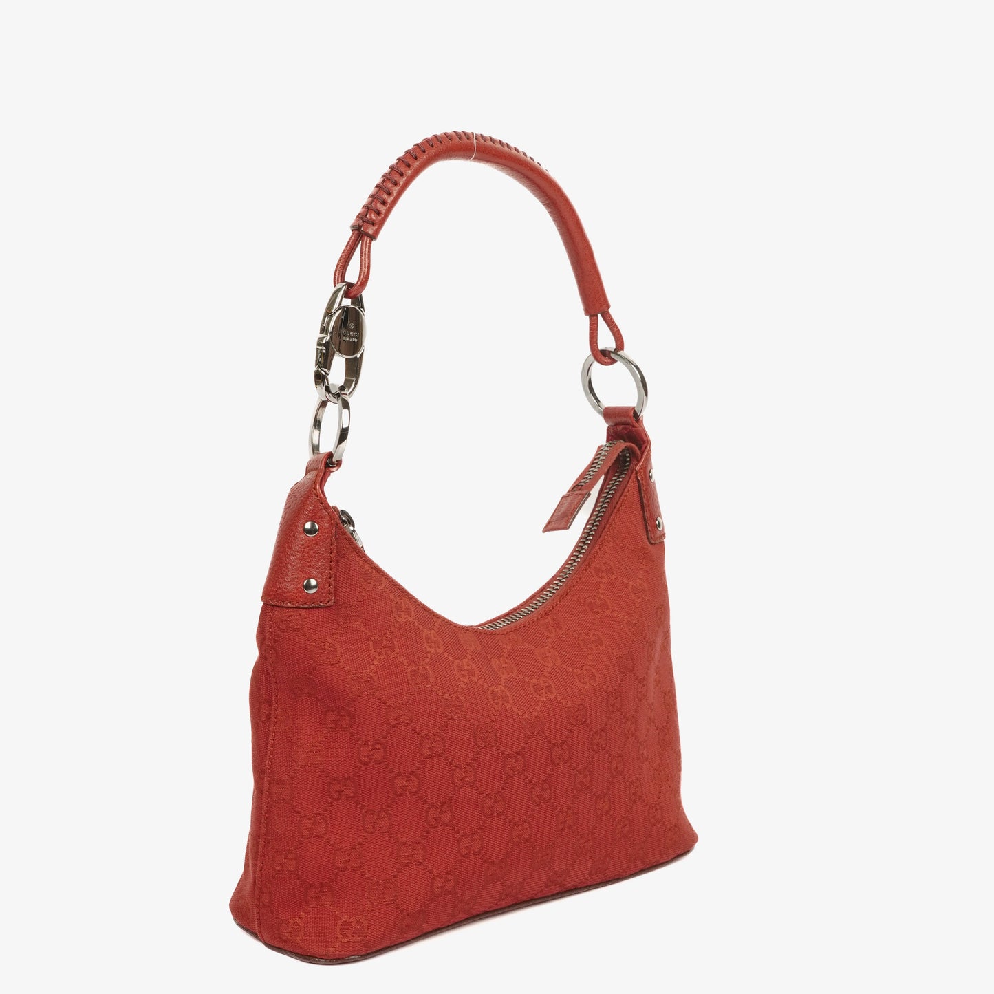 Gucci Handle Ring Red Hobo Bag