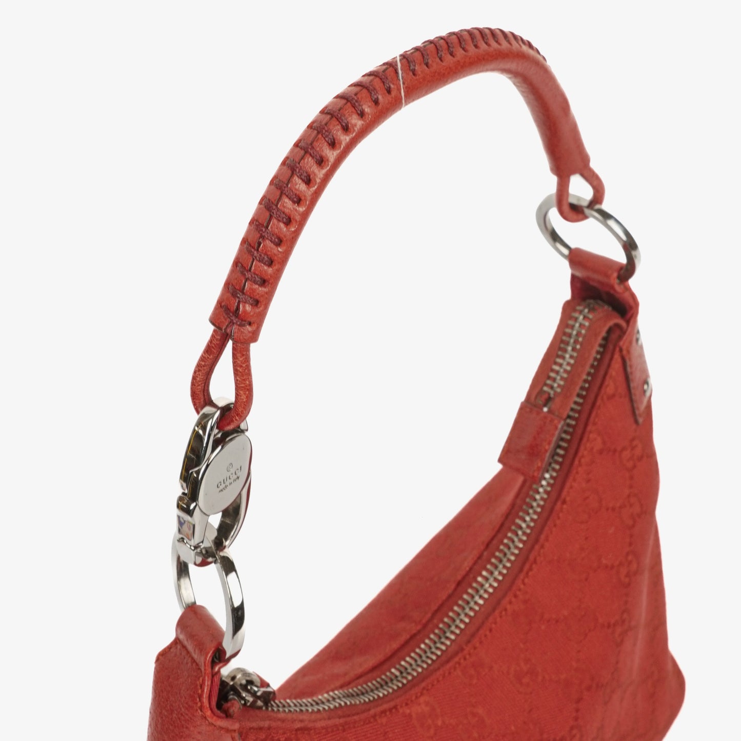 Gucci Handle Ring Red Hobo Bag