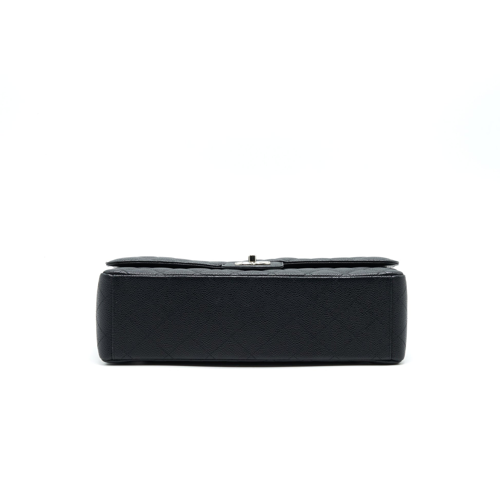 CHANEL CAVIER CLASSIC MAXI DOUBLE FLAP BAG BLACK